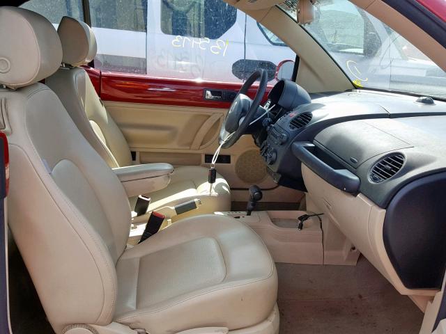 3VWRF31Y26M322766 - 2006 VOLKSWAGEN NEW BEETLE წითელი ფოტო 5
