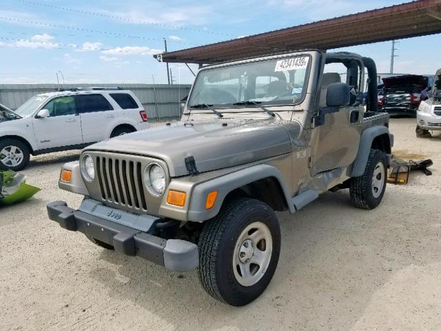 1J4FA39S44P796854 - 2004 JEEP WRANGLER X GOLD photo 2