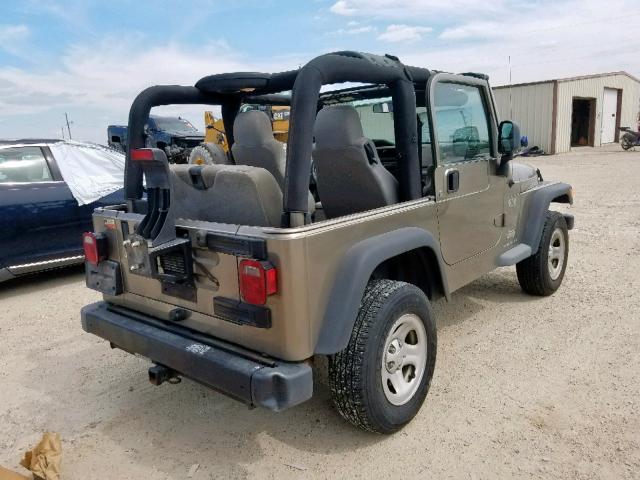 1J4FA39S44P796854 - 2004 JEEP WRANGLER X GOLD photo 4