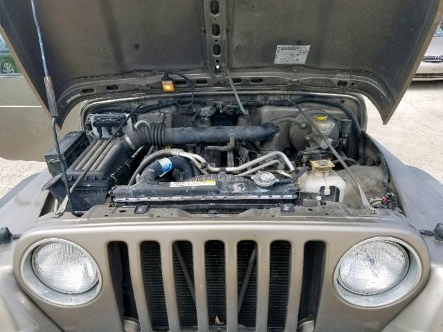 1J4FA39S44P796854 - 2004 JEEP WRANGLER X GOLD photo 7