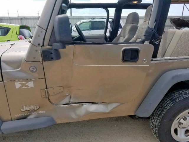 1J4FA39S44P796854 - 2004 JEEP WRANGLER X GOLD photo 9