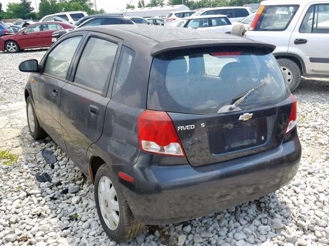 KL1TJ62644B182110 - 2004 CHEVROLET AVEO LS BLACK photo 3