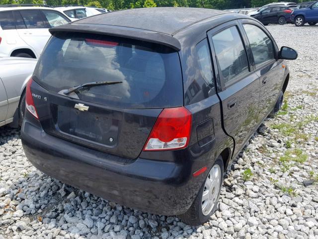 KL1TJ62644B182110 - 2004 CHEVROLET AVEO LS BLACK photo 4