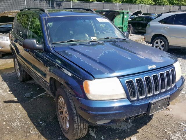 1J8GW58N32C212122 - 2002 JEEP GRAND CHER BLUE photo 9