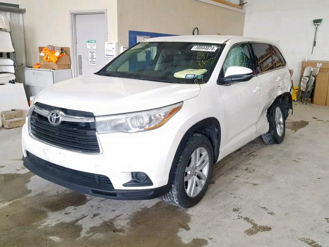 5TDZARFH0FS011267 - 2015 TOYOTA HIGHLANDER WHITE photo 2