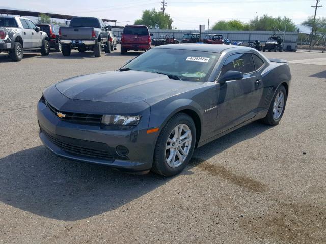 2G1FB1E37F9198368 - 2015 CHEVROLET CAMARO LS CHARCOAL photo 2