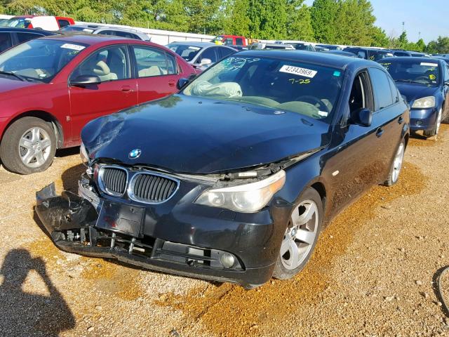 WBANE53516CK85341 - 2006 BMW 525 I BLACK photo 2