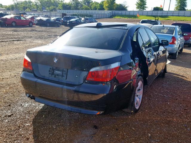 WBANE53516CK85341 - 2006 BMW 525 I BLACK photo 4