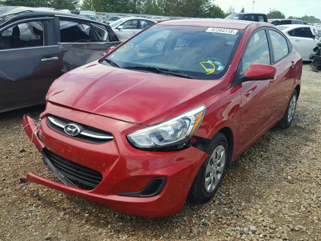 KMHCT4AE7GU010366 - 2016 HYUNDAI ACCENT SE RED photo 2