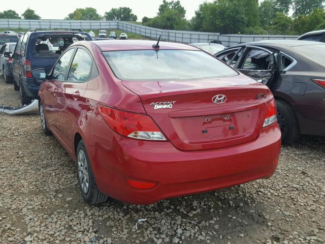 KMHCT4AE7GU010366 - 2016 HYUNDAI ACCENT SE RED photo 3