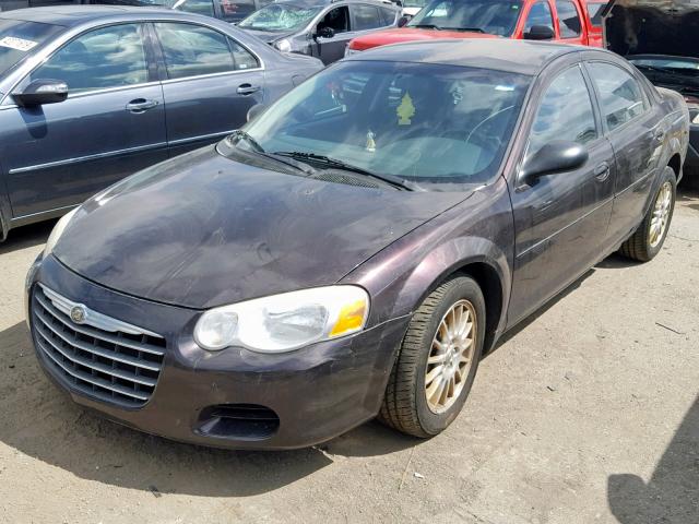 1C3EL56R74N228221 - 2004 CHRYSLER SEBRING LX MAROON photo 2