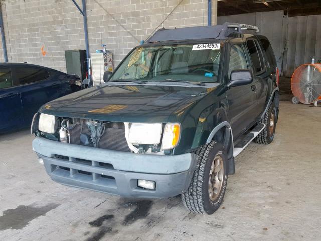 5N1ED28T51C590986 - 2001 NISSAN XTERRA XE GREEN photo 2