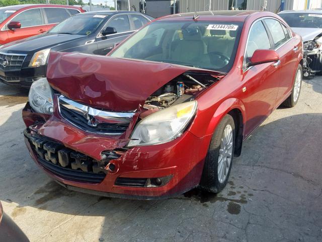 1G8ZX57749F183510 - 2009 SATURN AURA XR RED photo 2