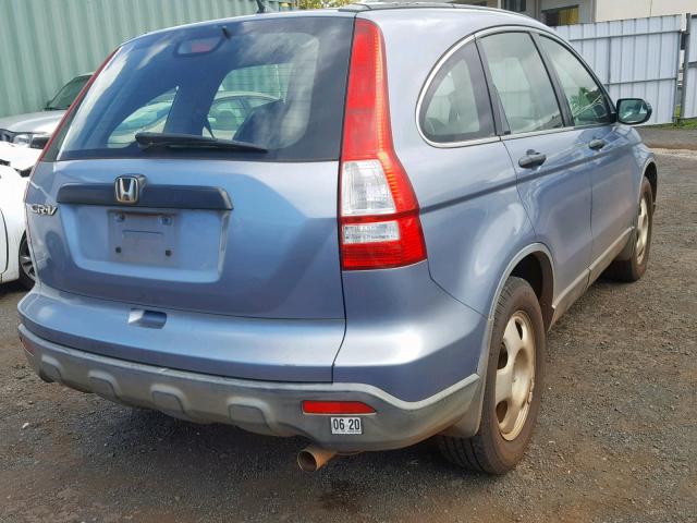 JHLRE383X7C034550 - 2007 HONDA CR-V LX BLUE photo 4