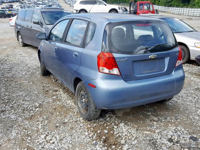 KL1TD66627B760646 - 2007 CHEVROLET AVEO BASE ლურჯი ფოტო 3