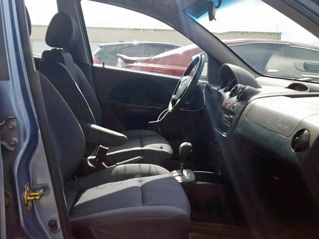 KL1TD66627B760646 - 2007 CHEVROLET AVEO BASE ლურჯი ფოტო 5