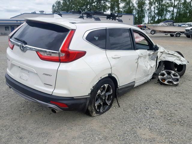 2HKRW2H99JH682806 - 2018 HONDA CR-V TOURI WHITE photo 4