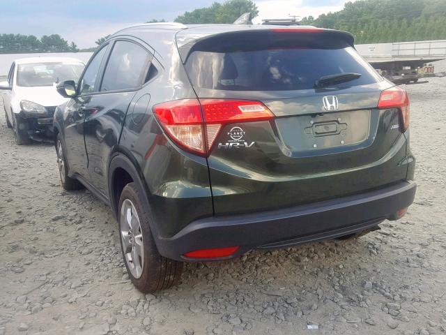 3CZRU6H7XHM730081 - 2017 HONDA HR-V EXL GREEN photo 3