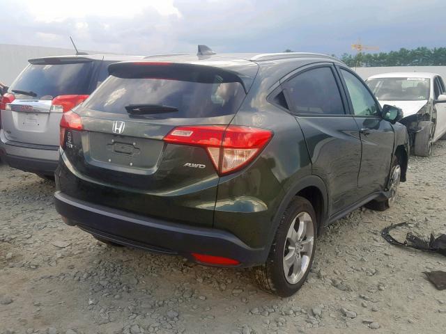 3CZRU6H7XHM730081 - 2017 HONDA HR-V EXL GREEN photo 4