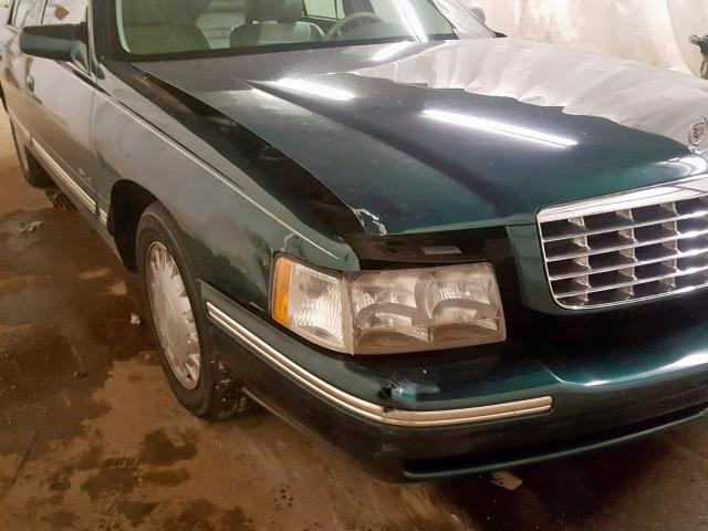 1G6KD54Y7XU744470 - 1999 CADILLAC DEVILLE GREEN photo 9