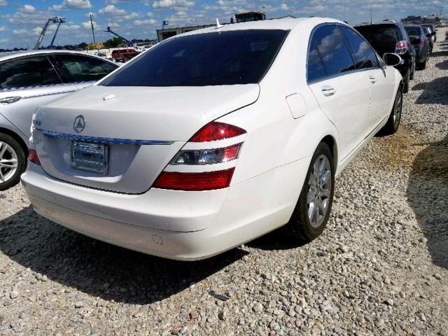 WDDNG71X17A084295 - 2007 MERCEDES-BENZ S 550 WHITE photo 4