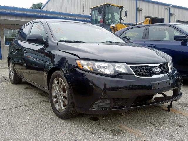 KNAFU5A26C5530585 - 2012 KIA FORTE EX BLACK photo 1