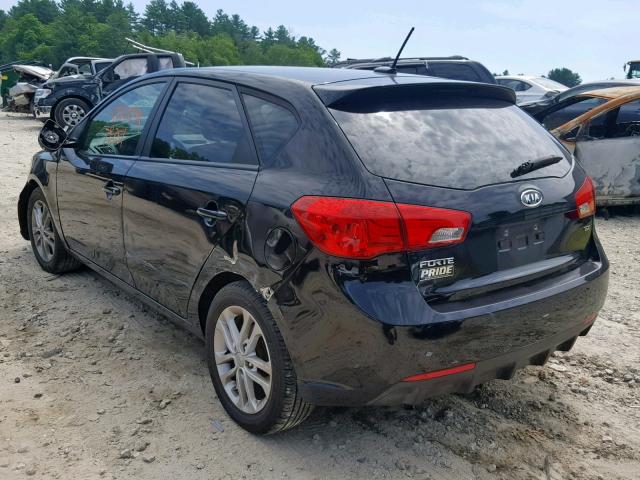 KNAFU5A26C5530585 - 2012 KIA FORTE EX BLACK photo 3