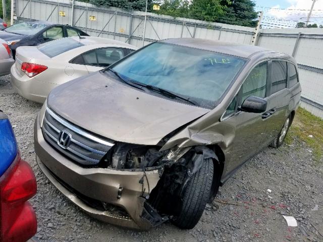 5FNRL5H27DB076159 - 2013 HONDA ODYSSEY LX GOLD photo 2