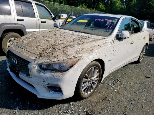 JN1EV7AR2JM439114 - 2018 INFINITI Q50 LUXE WHITE photo 2