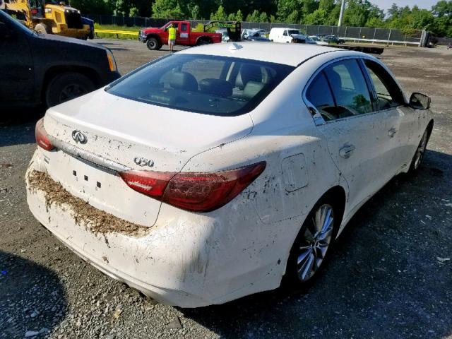 JN1EV7AR2JM439114 - 2018 INFINITI Q50 LUXE WHITE photo 4