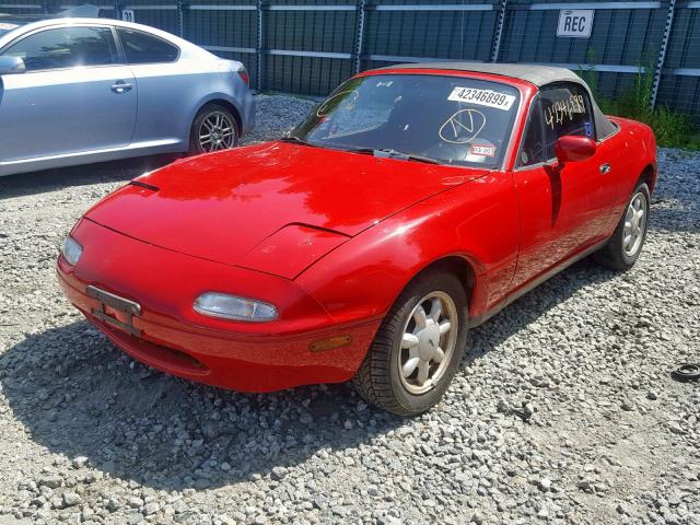 JM1NA3517L0147040 - 1990 MAZDA MX-5 MIATA RED photo 2