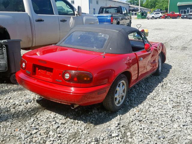 JM1NA3517L0147040 - 1990 MAZDA MX-5 MIATA RED photo 4