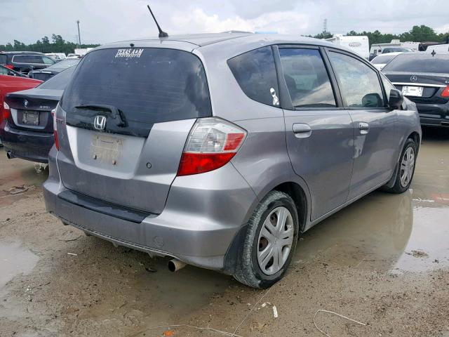 JHMGE8G28AC010232 - 2010 HONDA FIT GRAY photo 4