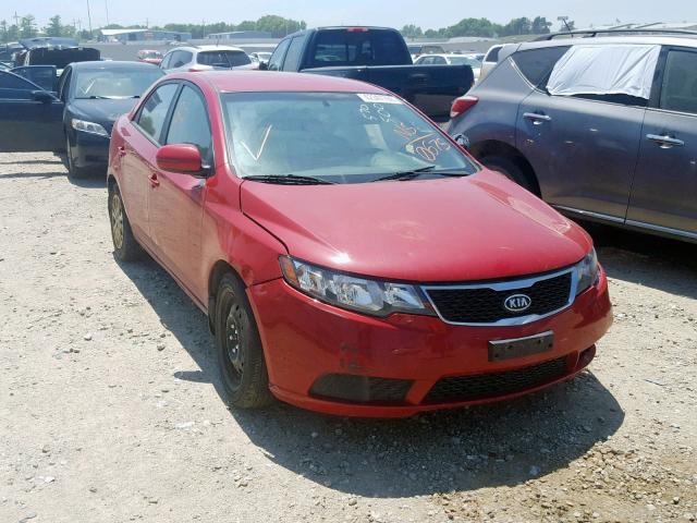 KNAFU4A25D5730675 - 2013 KIA FORTE EX RED photo 1