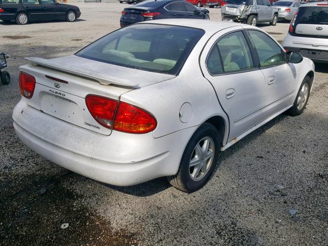 1G3NL52F24C221225 - 2004 OLDSMOBILE ALERO GL WHITE photo 4