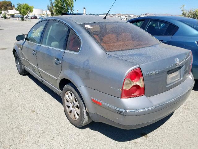 WVWPD63B23E238829 - 2003 VOLKSWAGEN PASSAT GLS GRAY photo 3