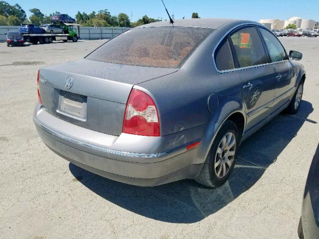 WVWPD63B23E238829 - 2003 VOLKSWAGEN PASSAT GLS GRAY photo 4