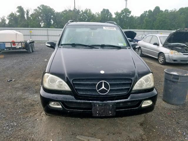 4JGAB57E64A473152 - 2004 MERCEDES-BENZ ML 350 BLACK photo 9