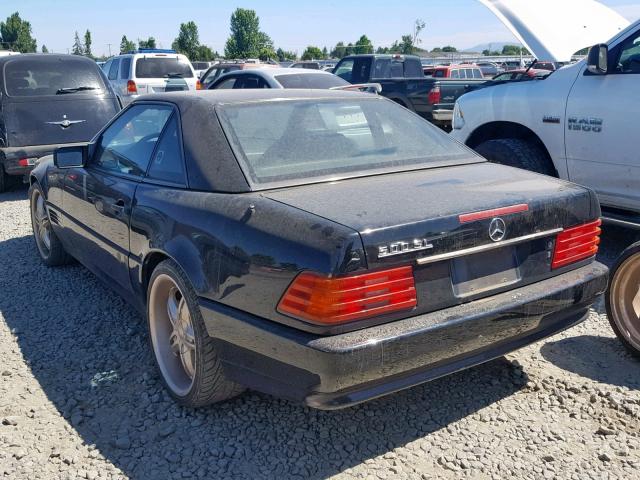 WDBFA66E8NF058471 - 1992 MERCEDES-BENZ 500 SL BLACK photo 3