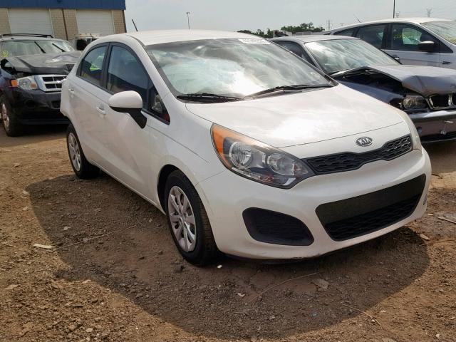 KNADM5A37D6111835 - 2013 KIA RIO LX WHITE photo 1