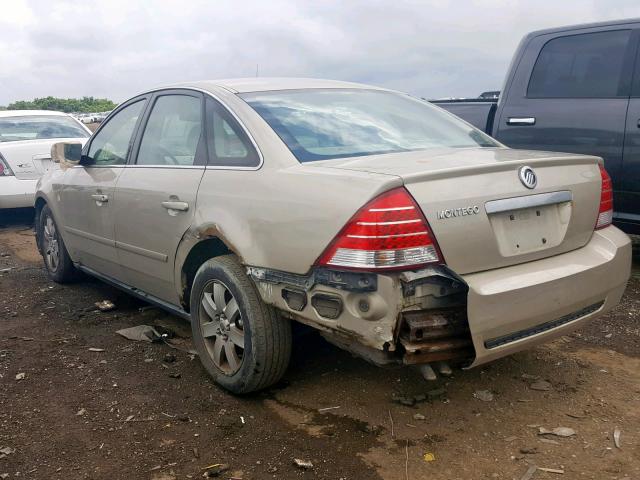 1MEFM40136G606180 - 2006 MERCURY MONTEGO LU GOLD photo 3