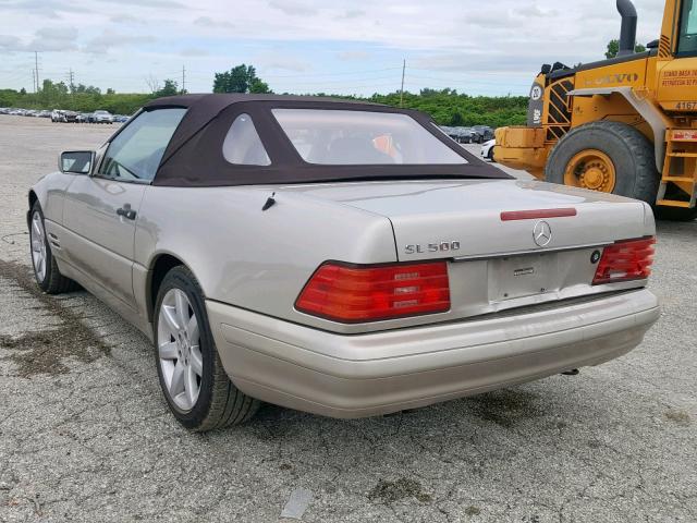 WDBFA67F3WF167235 - 1998 MERCEDES-BENZ SL 500 BEIGE photo 3