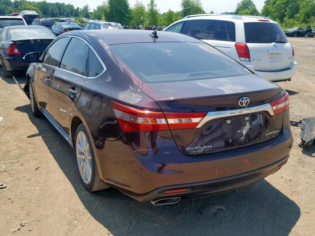 4T1BK1EB9DU031101 - 2013 TOYOTA AVALON BAS MAROON photo 3