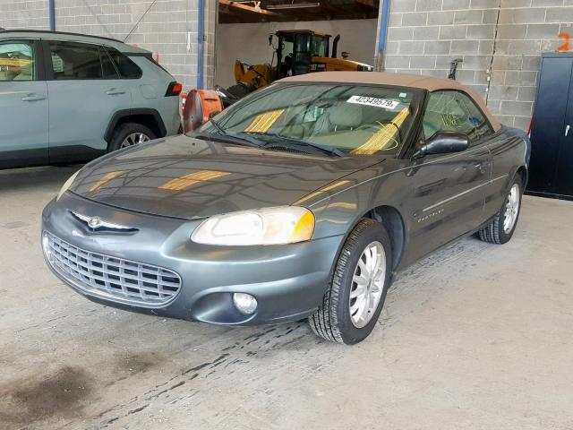 1C3EL55U21N674505 - 2001 CHRYSLER SEBRING LX GREEN photo 2