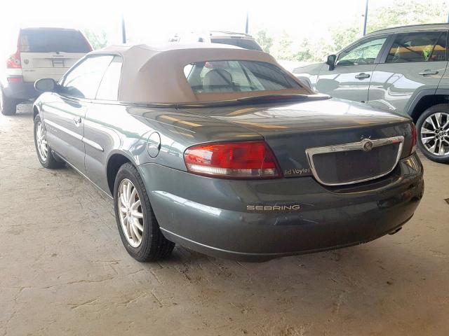 1C3EL55U21N674505 - 2001 CHRYSLER SEBRING LX GREEN photo 3