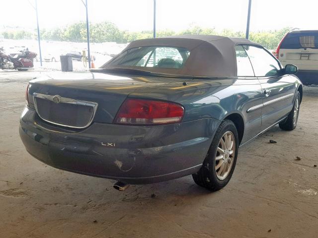 1C3EL55U21N674505 - 2001 CHRYSLER SEBRING LX GREEN photo 4