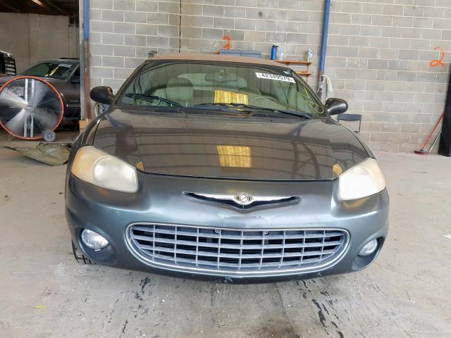 1C3EL55U21N674505 - 2001 CHRYSLER SEBRING LX GREEN photo 9