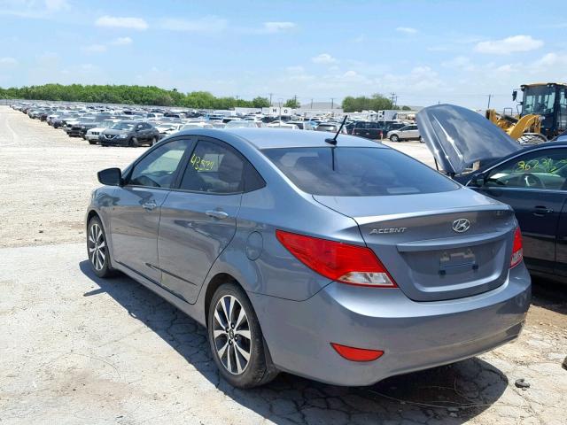 KMHCT4AE2HU351255 - 2017 HYUNDAI ACCENT SE BLUE photo 3