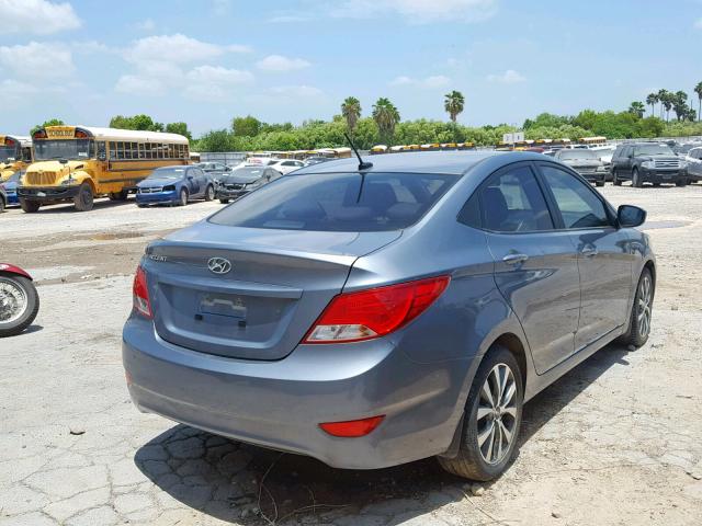 KMHCT4AE2HU351255 - 2017 HYUNDAI ACCENT SE BLUE photo 4