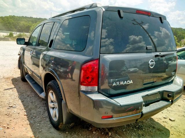 5N1AA08D08N609303 - 2008 NISSAN ARMADA SE GRAY photo 3